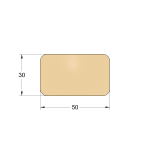 Handrail PINE – Rectangle