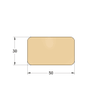 Handrail PINE – Rectangle