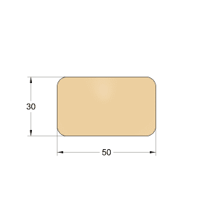 Handrail PINE - Rectangle