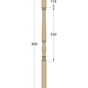 External Baluster - Colonial 42sq