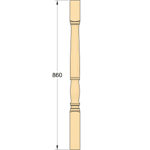 External Baluster - Colonial 58sq